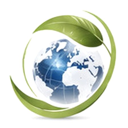 Earth globe wrapped in a green leaf, symbolising sustainable energy
