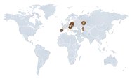 World map highlighting Rotapower's markets across Europe, the Middle East and Africa